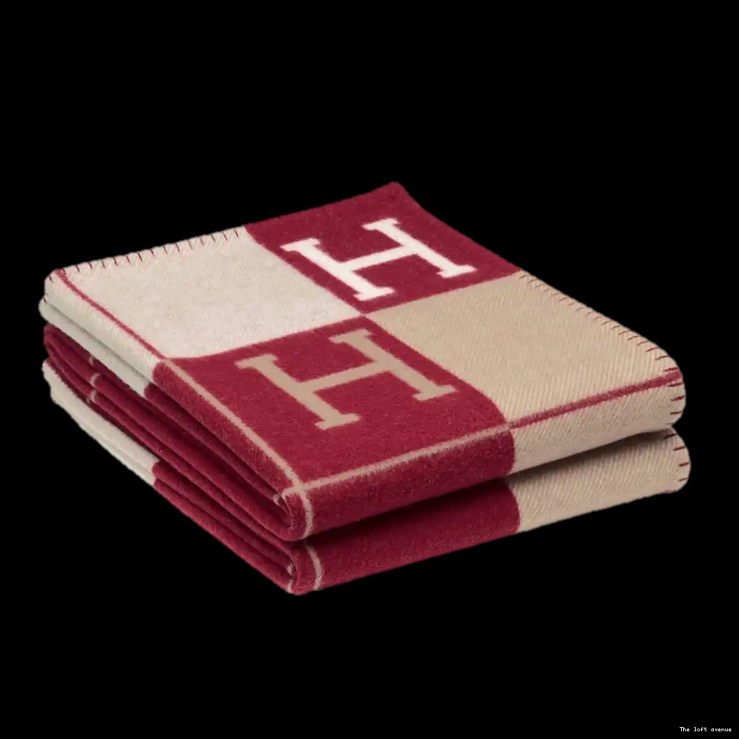 WOOL BLANKET THROW HERMES STRIPE 0524